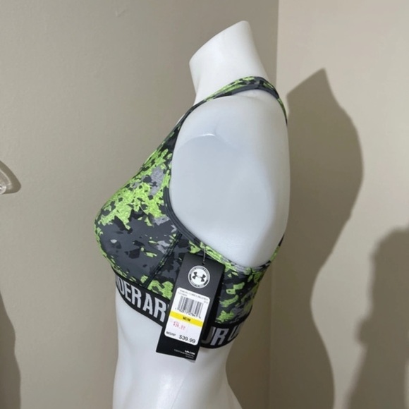 (NWT) Under Armour Gym Leggings & Sports Bra in Gray/Lime, Medium - Picture 16 of 16